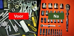 Voorbeeld 5S schaduwbord gereedschap